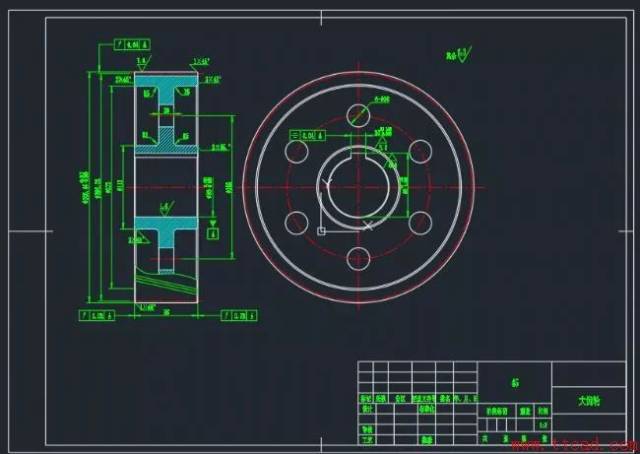 autocad2018绘制齿轮零件图