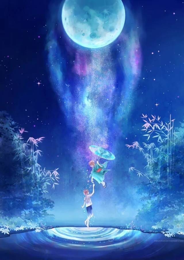 从没见过如此美妙梦幻的星空插画-动漫频道-手机搜狐