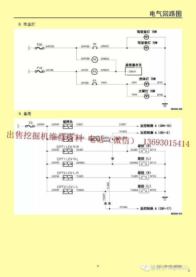 住友200a5 sh200-5的电器系统图纸