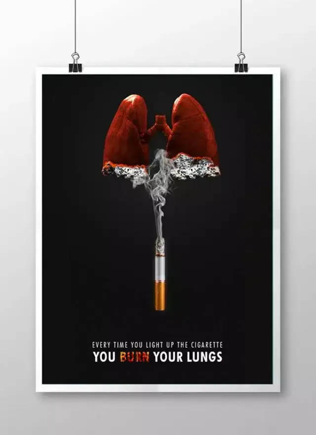 禁烟广告创意!珍爱生命,远离吸烟!