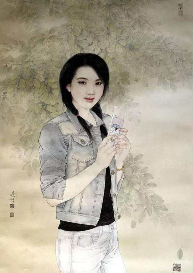 崔景哲现代工笔画 画出来的美女一比一的诱人!