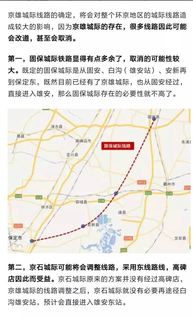 固保铁路走了?高碑店将受益!