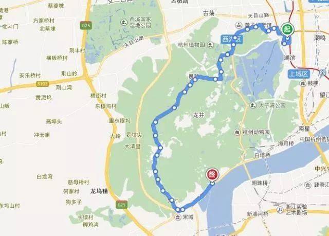 搭一辆公交看遍杭州最美的六处风景以及杭州6条登山路线图