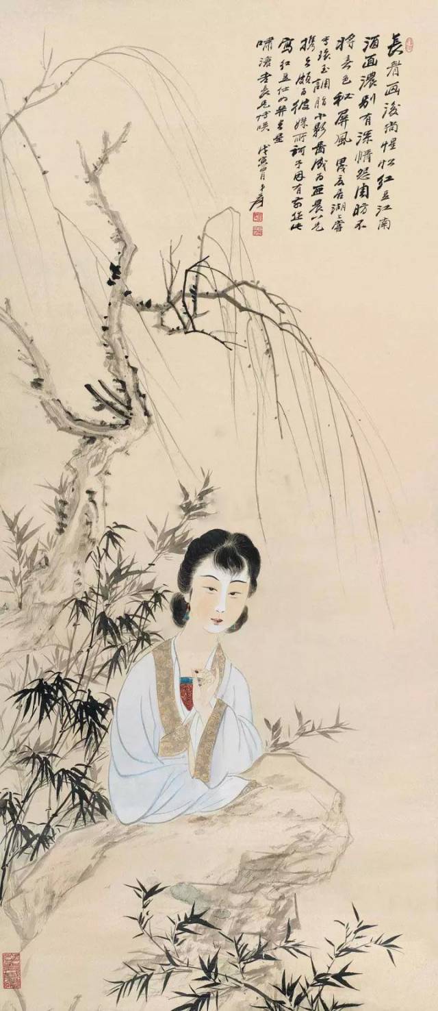 张大千笔下的仕女画:庄严与世俗-----张大千仕女画欣赏