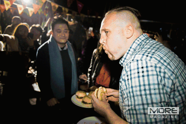 before they started to try to down burgers in five minutes