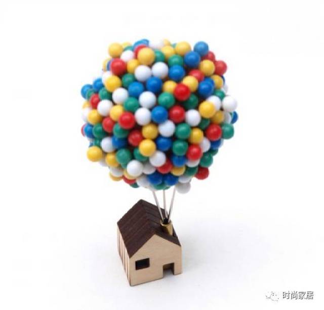 mini版飞屋环游记——大头针做的气球小屋