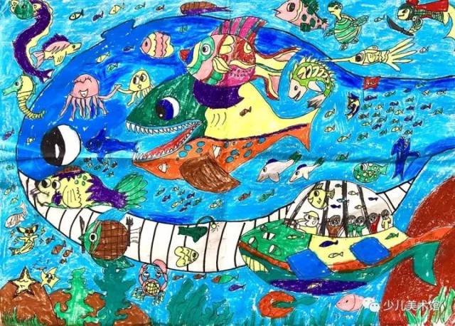儿童画+废物利用|来认识一下奇妙的海洋动物图片