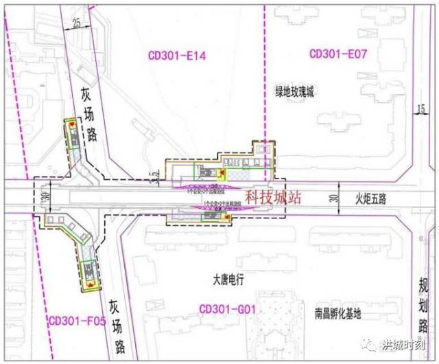南昌轨道交通四号线沿线站点红线调整,透露出部分站点