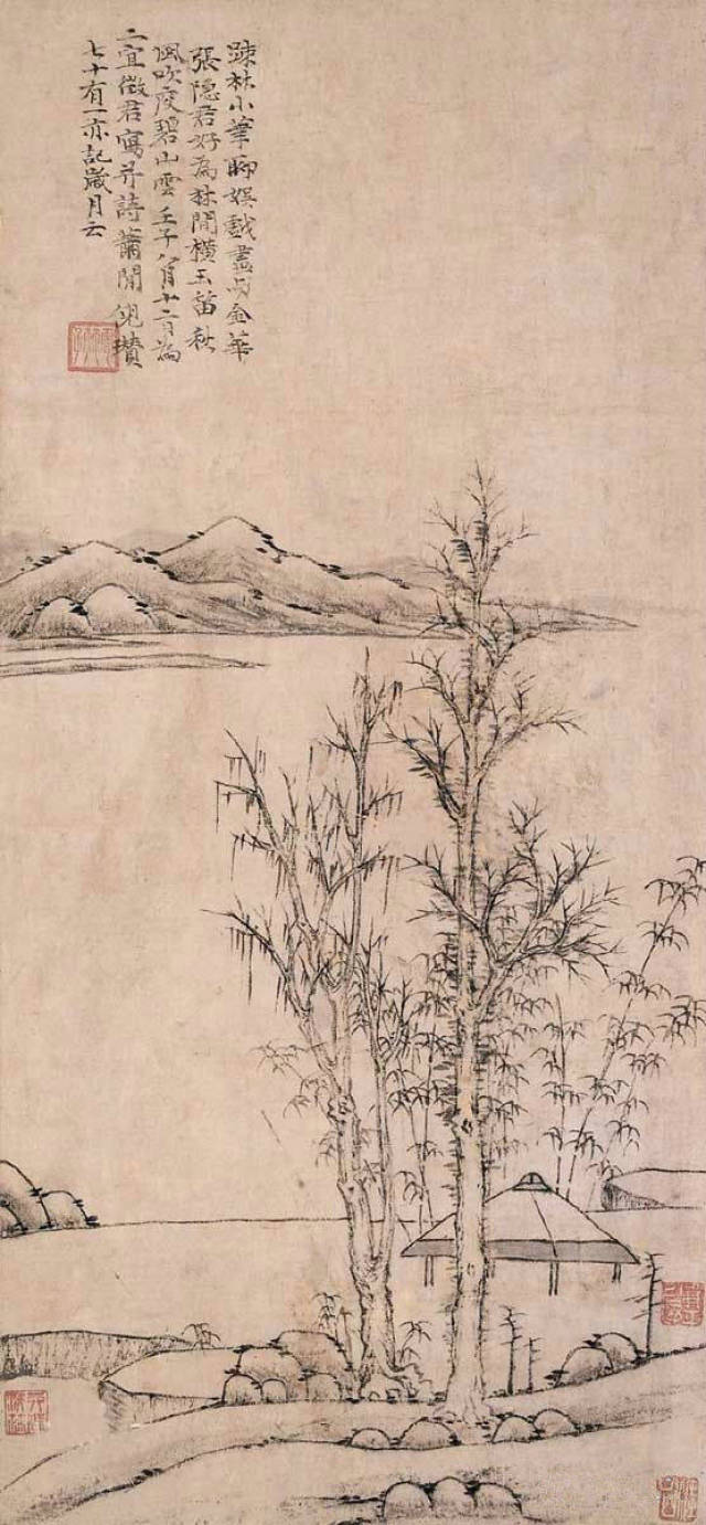 从画中就能看出这个人有洁癖,说的就是倪瓒!