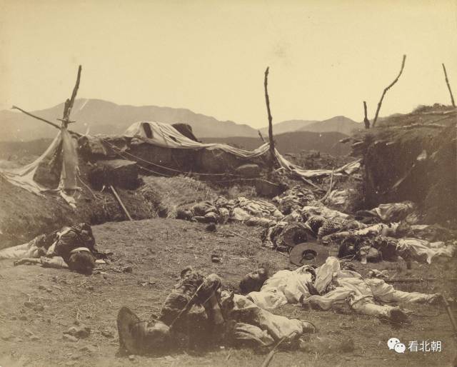 ▼1871年朝鲜江华岛,战死的朝鲜士兵.