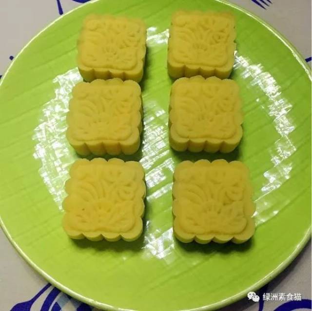 用绿豆抹茶养生粉轻松做出传统绿豆糕