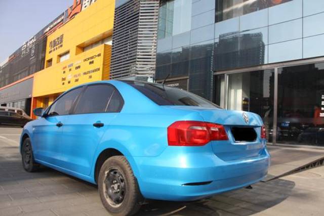 捷达珠光蓝车身改色贴膜效果图 蓝色更亮眼-汽车频道-手机搜狐