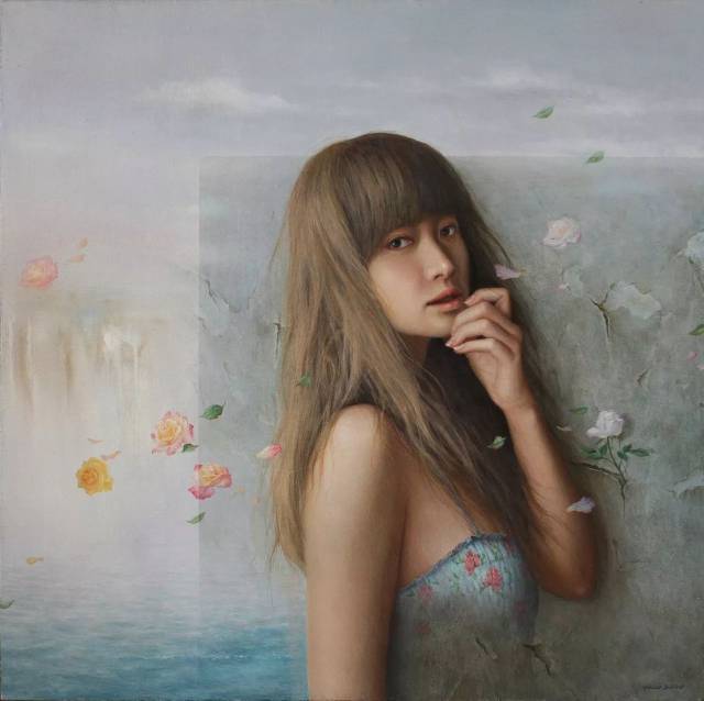 麦建云 《凋零的青春——系列1》 90x90cm 油画 2014 中央美术学院