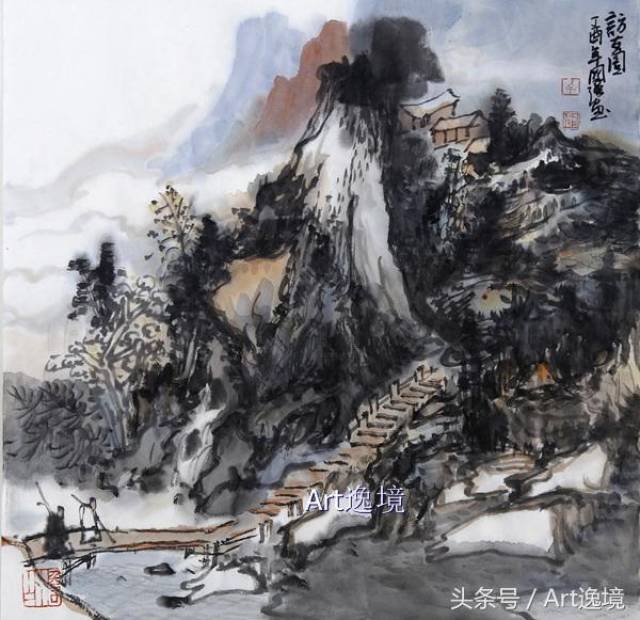 品鉴:画家李国强19幅一平尺山水画