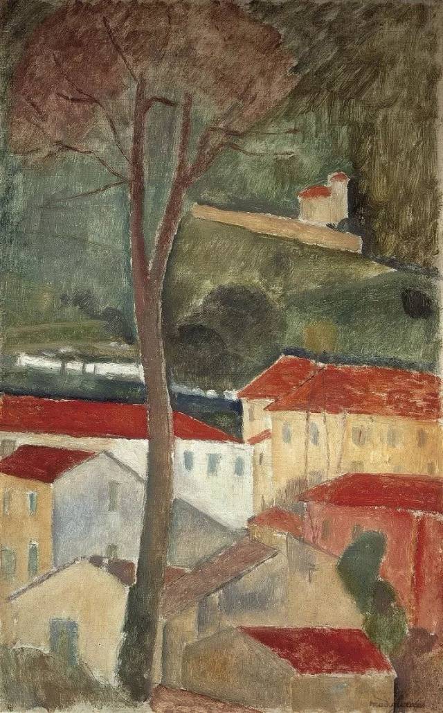《卡涅风景》,莫迪里阿尼,1919