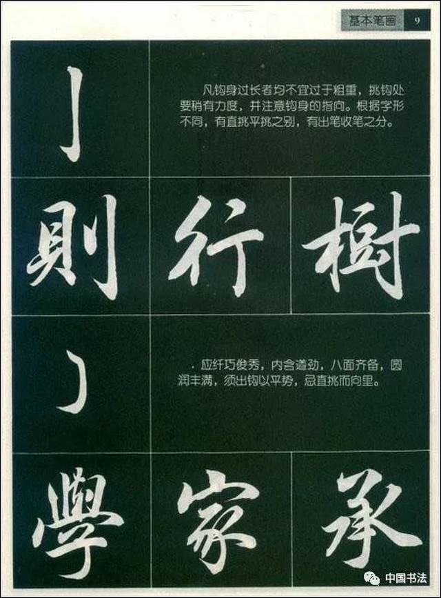 送您一部完整的行书字帖,行书笔法及结构标准教程
