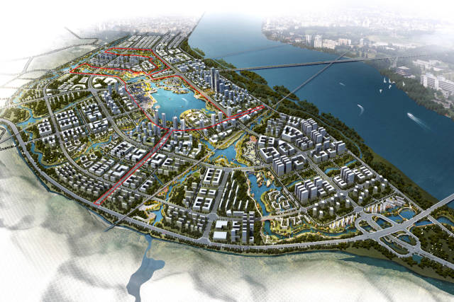 中建一局 投资建设的遂宁市河东新区海绵城市项目,位于遂宁市河东
