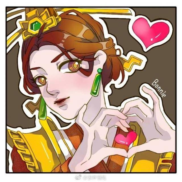 王者荣耀头像比心版:大乔,芈月,貂蝉,王昭君,小乔