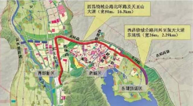 g248,g348西昌过境公路(北环线段)沿线的川兴,高枧,西郊,四合,小庙5个