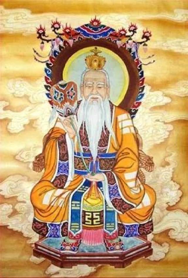 太上老君历劫化生度人,聚形为老子,传《道德》真言.