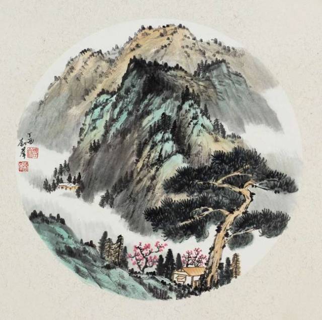 刘群国画山水作品赏析:云烟隔尘俗,仙境落人间