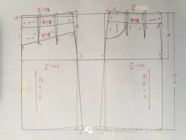 经典a字牛仔短裙的制版教程