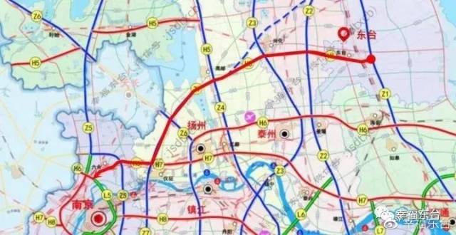 跨串场河,通榆河,新长铁路后,止于沈海高速公路,路线全长