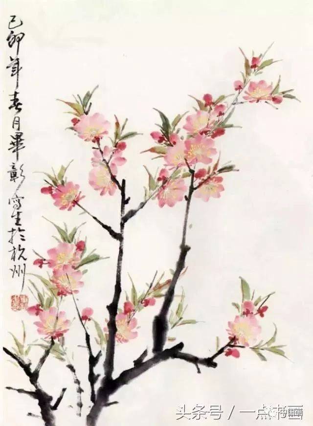 国画技法 丨 桃花写意画法