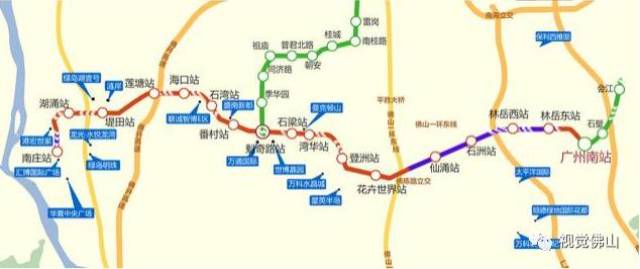 佛山地铁二号线线路图