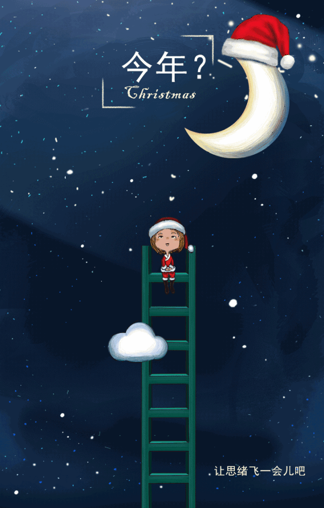 在挂满星星灯饰的圣诞树下, 最早醒来的花蕾悄然绽放