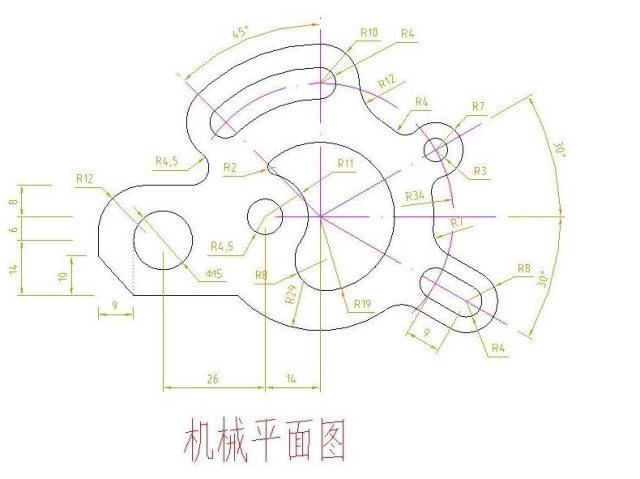 cad入门图纸,找不到练习图纸的朋友可以进来看一下