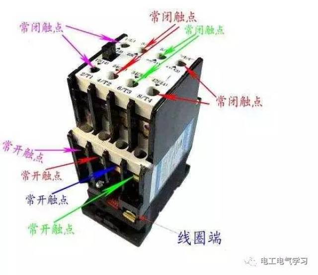 交流接触器各接线端子作用图解