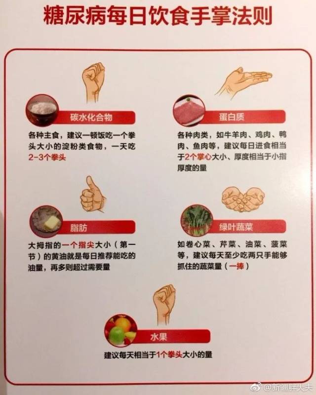 糖尿病每日饮食手掌法则