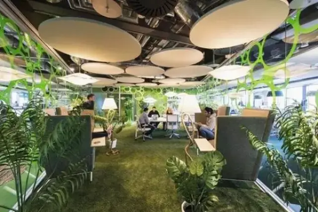 德国google办公室的装修风格让人如同置身茂密森林