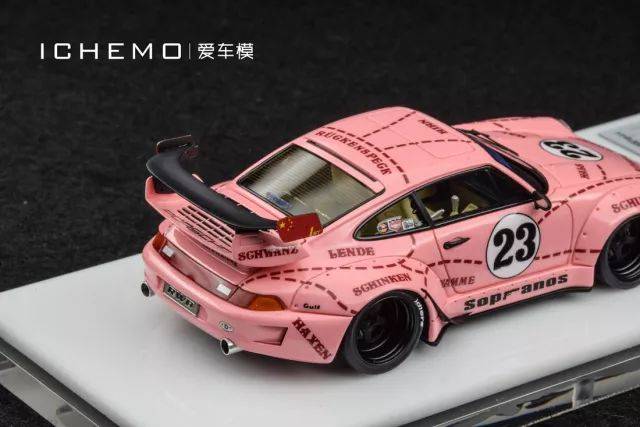 有车主版权的 rwb 粉猪汽车模型终于到货了!