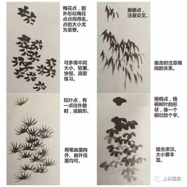 中国画树叶的基本画法