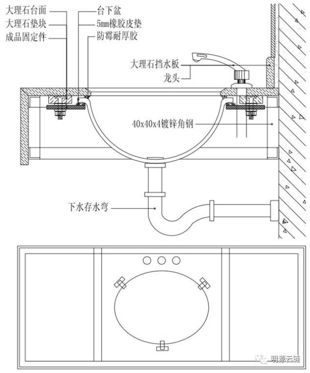 卫生间台盆安装未做硬固定件,有安全隐患.