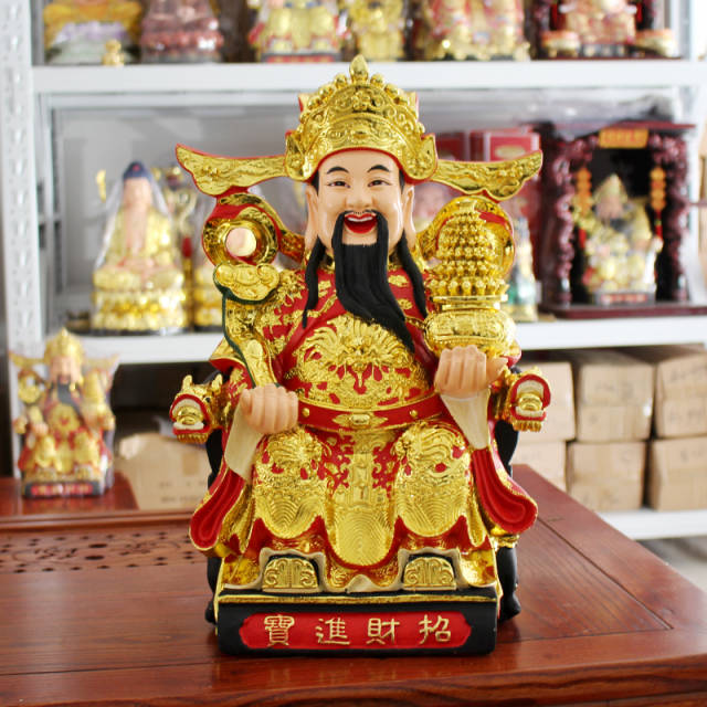 不管是文财神还是武财神,放在店里招财都是极好的选择