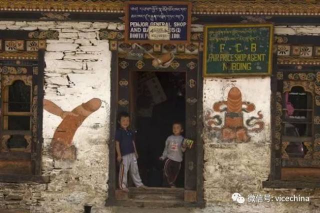 "尽管心里很清楚来不丹就肯定免不了遇上,但第一次见到画在墙上的那活
