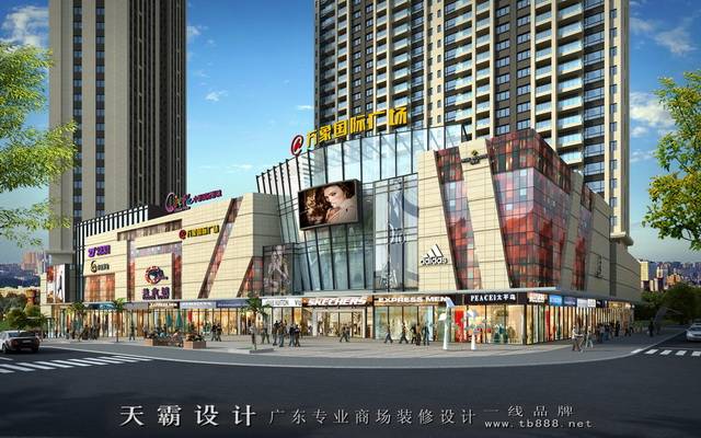 精美设计效果图由天霸设计为武汉商场装修公司及客户提供
