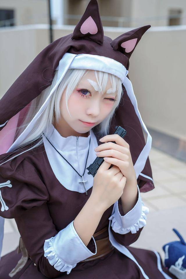 cosplay少女前线 白丝可爱小猫咪高度还原-动漫频道