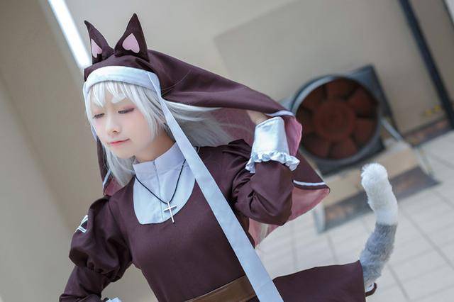 cosplay少女前线 白丝可爱小猫咪高度还原