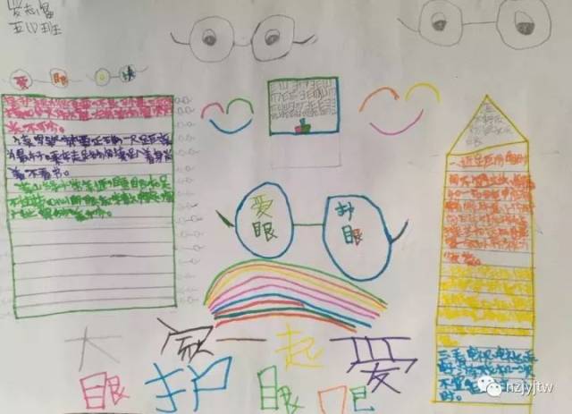 爱眼护眼你我同行|南漳县实验小学举行手抄报大赛