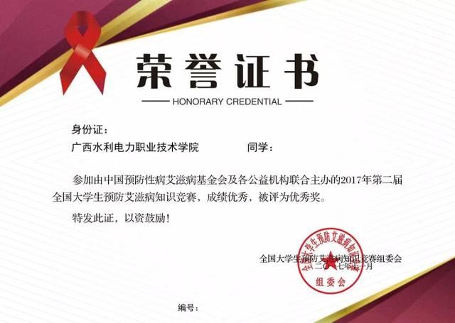 2017年第二届全国大学生预防艾滋病知识竞赛,及格就有