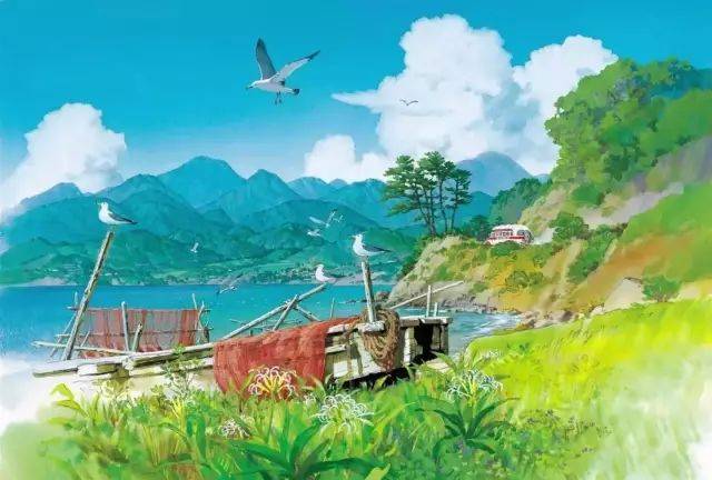 【绘画】宫崎骏御用美术场景师笔下的乡村