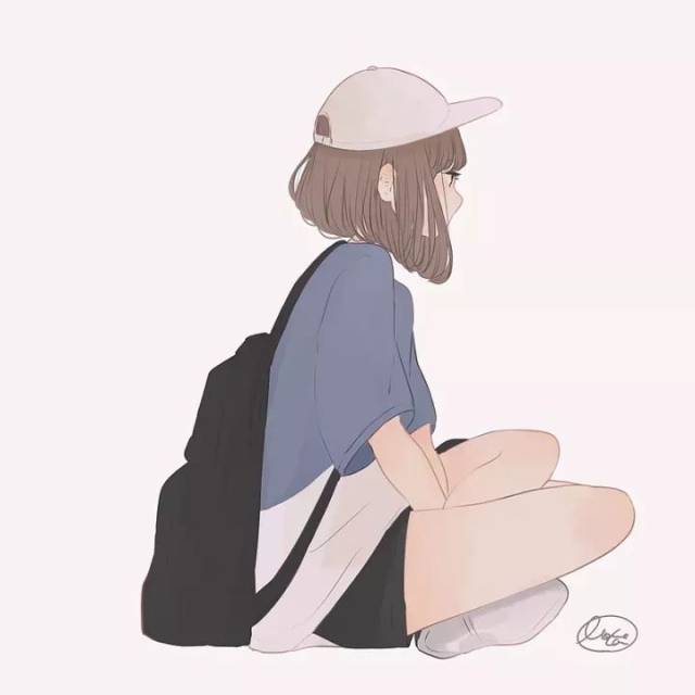 简单清新的人物插画,萌萌哒