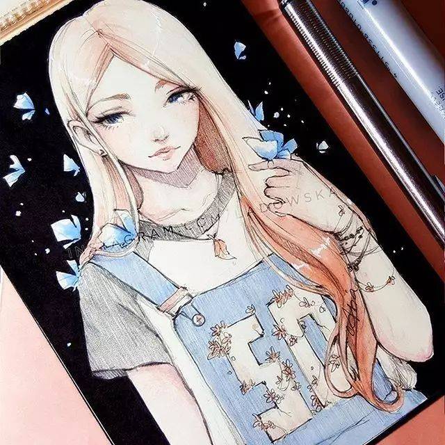小清新的美少女漫画,拿去做头像吧!