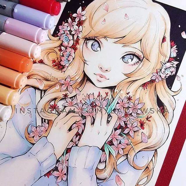 小清新的美少女漫画,拿去做头像吧!