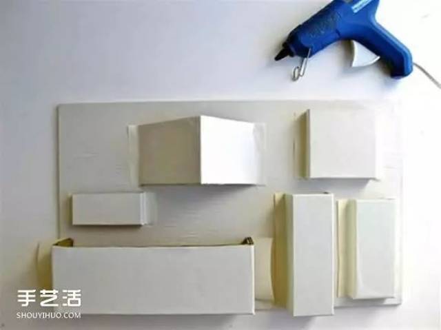 废旧纸盒手工制作实用收纳架的教程