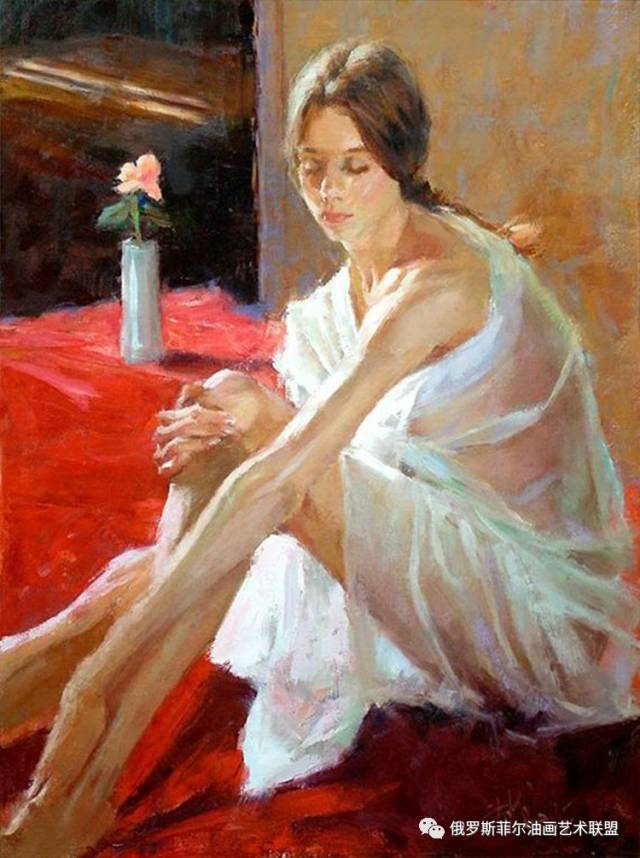 强光下的美丽女人:美国画家 eric wallis 油画作品欣赏